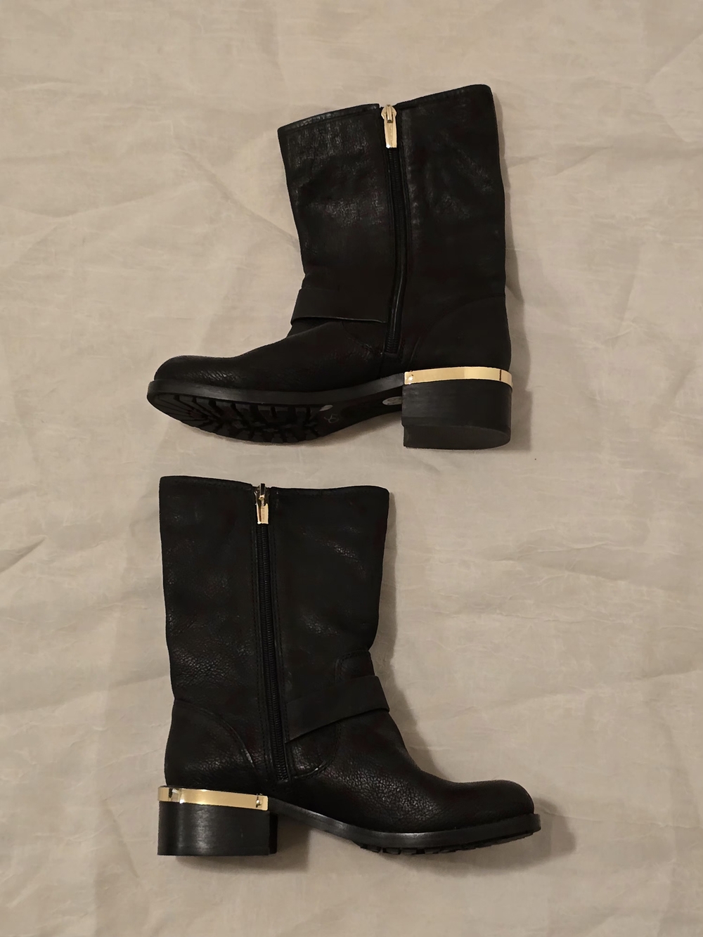 Vince Camuto Black Windy Moto Boots - Picture 2 of 3
